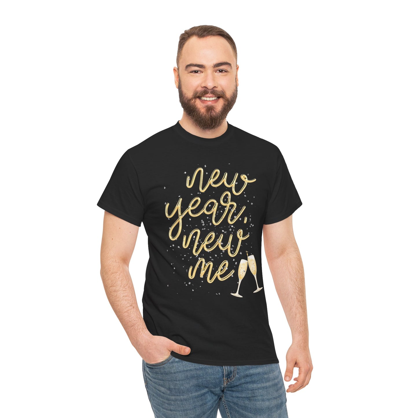 New Year Celebration Tee - Unisex Heavy Cotton Shirt for NYE Parties, Resolutions, Gift Ideas