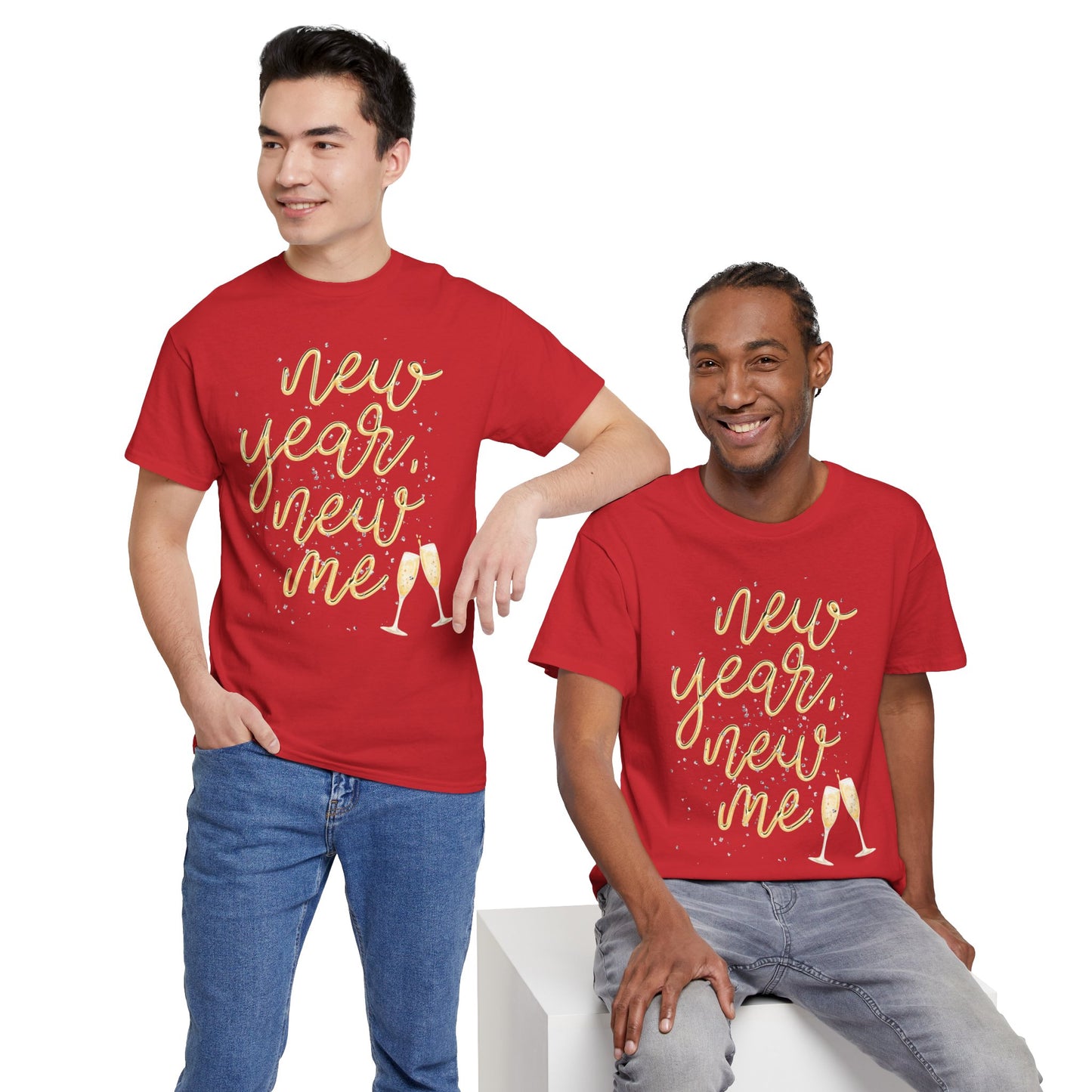 New Year Celebration Tee - Unisex Heavy Cotton Shirt for NYE Parties, Resolutions, Gift Ideas