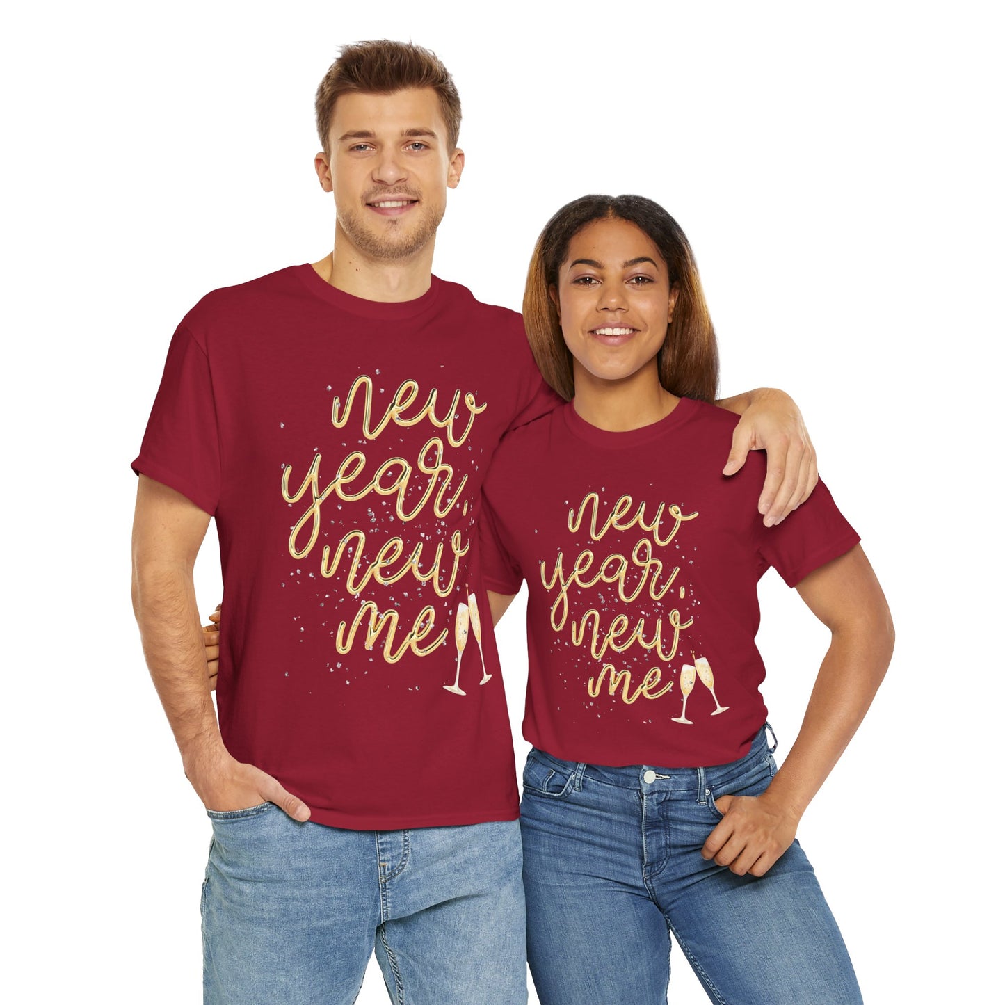 New Year Celebration Tee - Unisex Heavy Cotton Shirt for NYE Parties, Resolutions, Gift Ideas