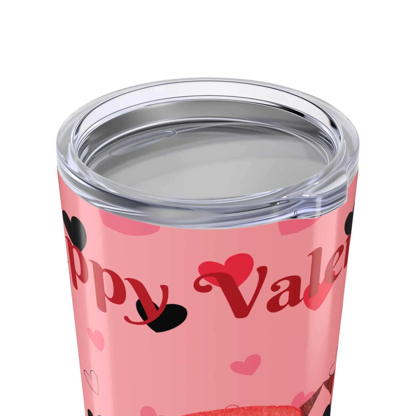 Romantic Valentine’s Tumbler 20oz, Pink Heart Travel Mug, Perfect for Couples, Gifts for Her, Anniversary Drinkware