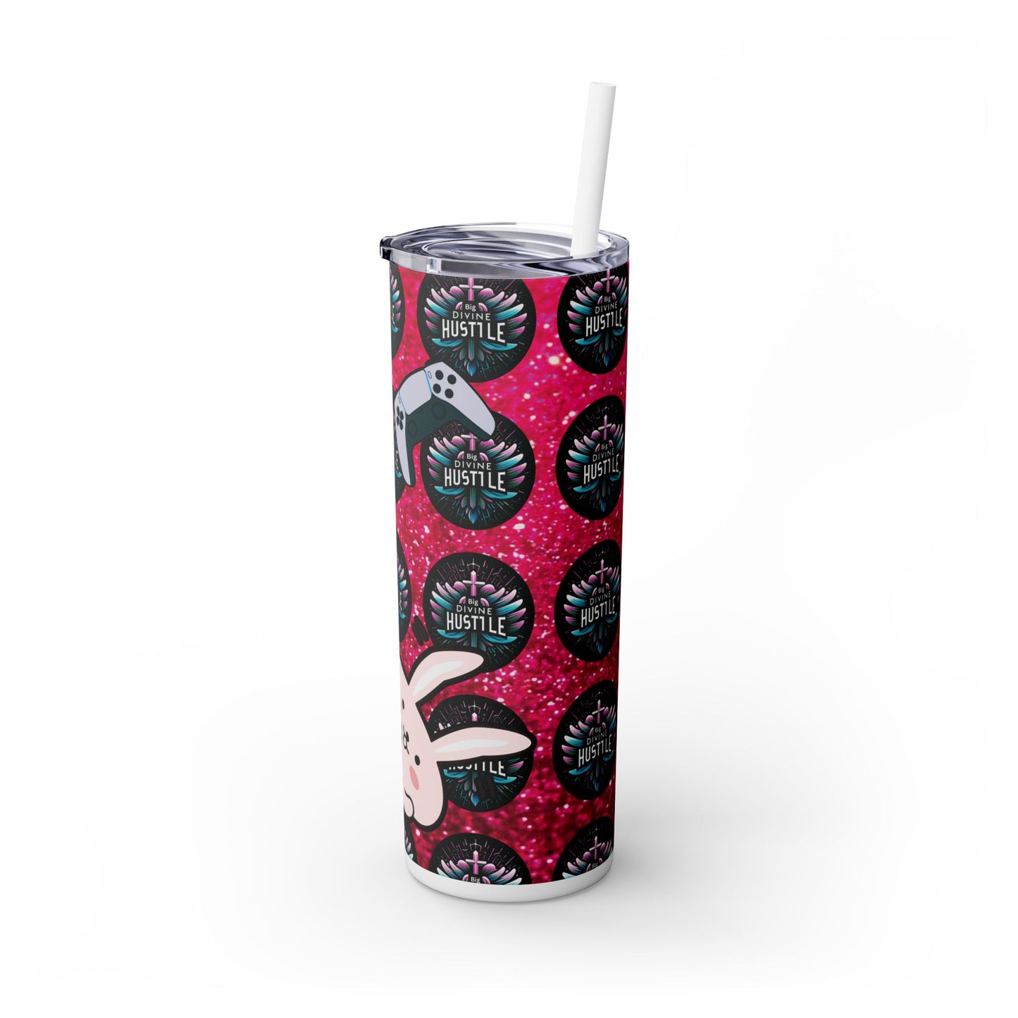 Customizable Skinny Tumbler with Straw - 20oz