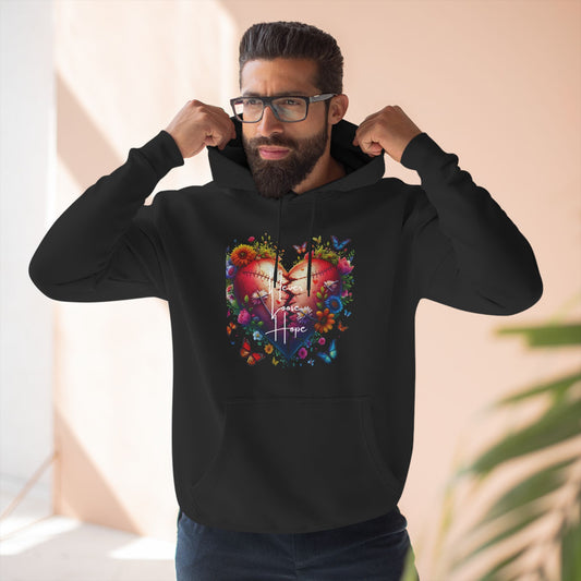 Never Loose Hope Inspirational Heart Hoodie