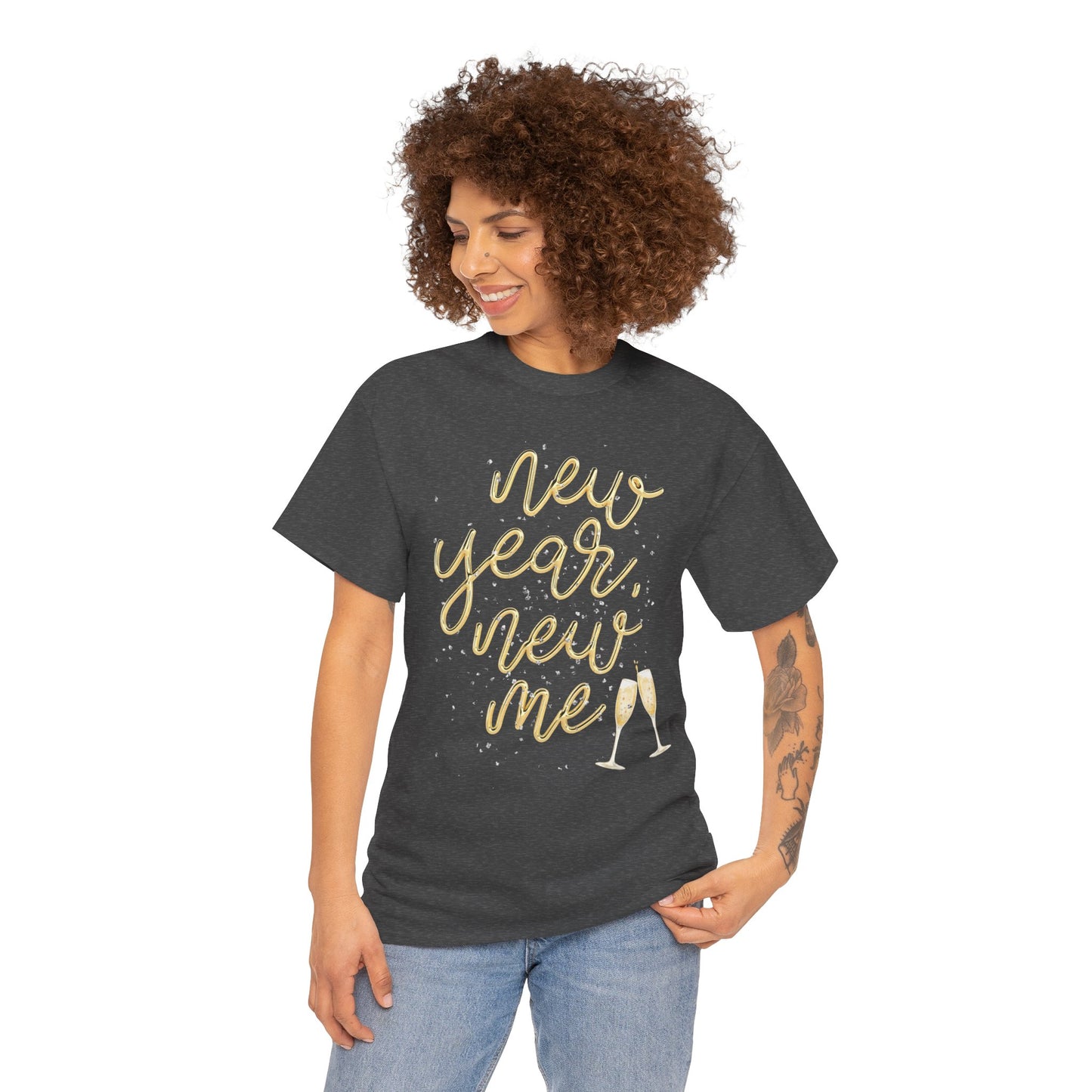 New Year Celebration Tee - Unisex Heavy Cotton Shirt for NYE Parties, Resolutions, Gift Ideas