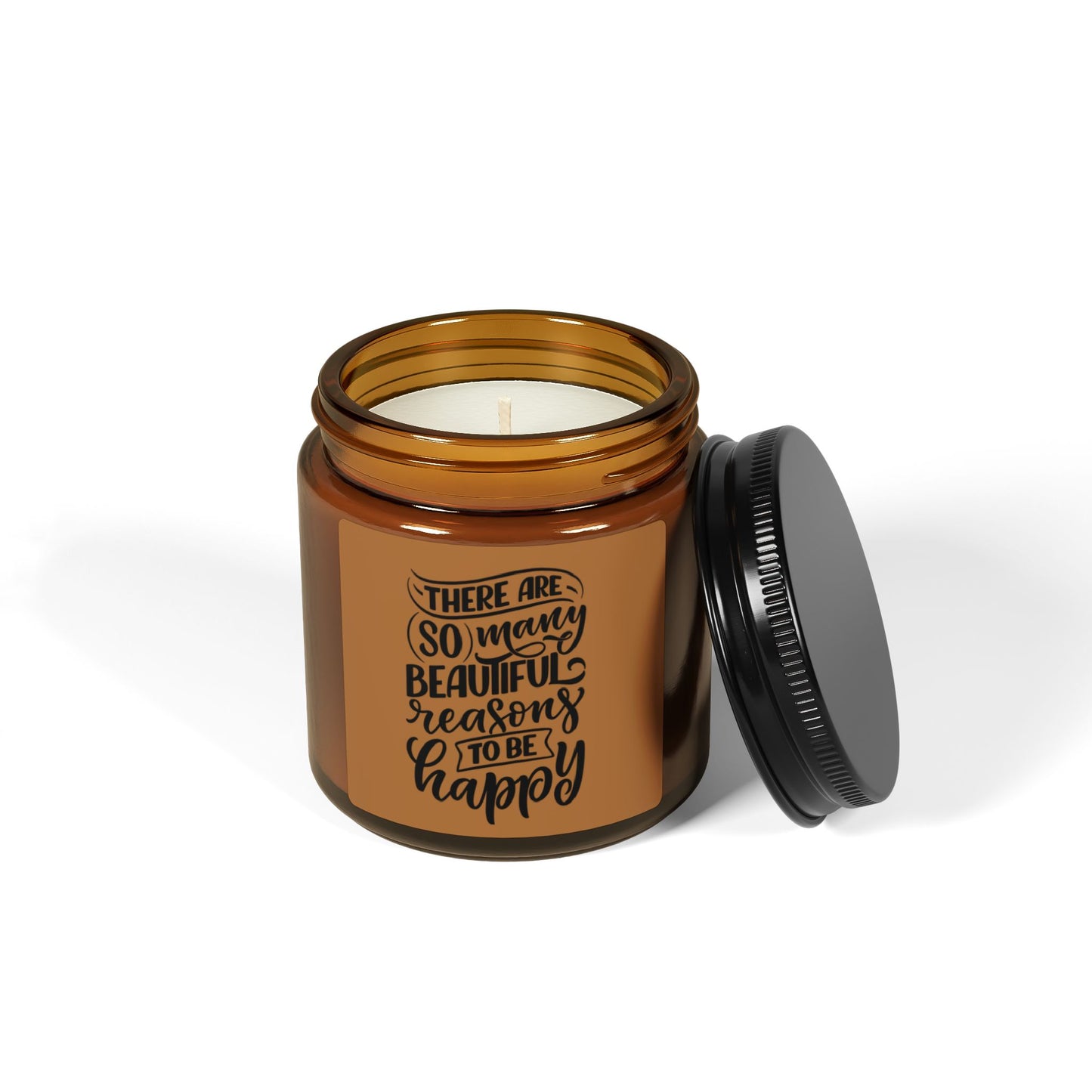 Happy Reasons Scented Soy Candle - Amber Jar